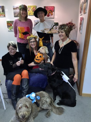 The cool artists from the Larine Chung's  painting atelier :)